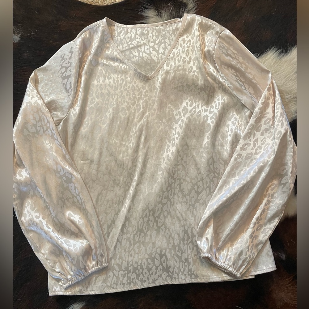 White Leopard Blouse